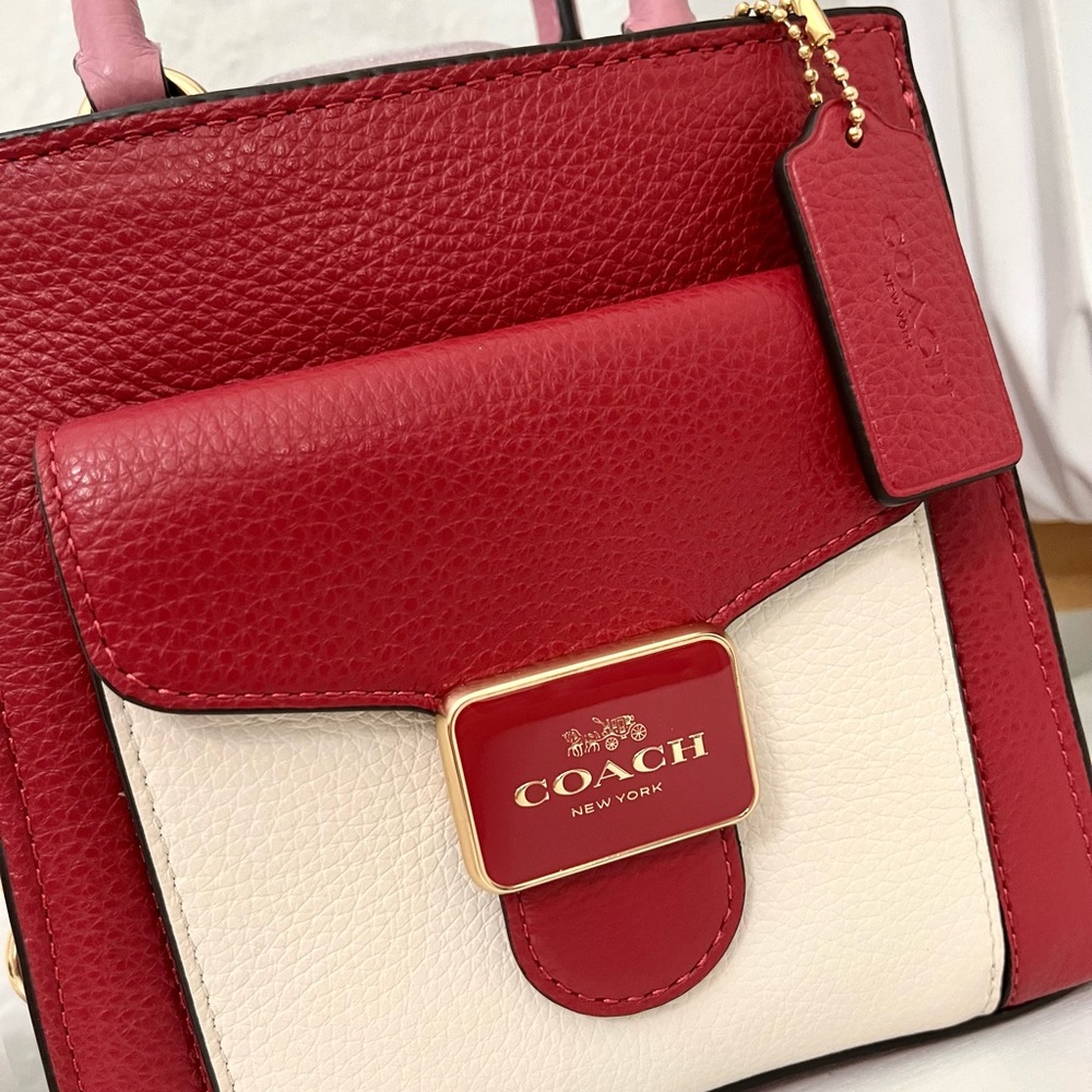 Coach Mini Pepper Crossbody In Colorblock - Picture 2 of 10